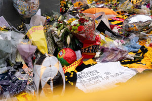 Tributes are laid for former Wolves player Diogo Jota at Molineux(Photo by Wolverhampton Wanderers FC/Wolves via Getty Images)