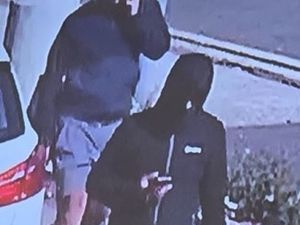 Supporting image for story: Birmingham police issue an image of two hooded men they want to speak with amid probe into a car being stolen