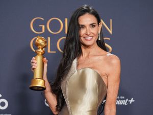 Supporting image for story: Demi Moore’s daughters react to actress’s first Golden Globes win