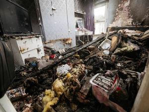 Supporting image for story: Video: Family loses 'everything' in lightning strike fire that's left house destroyed