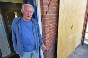 A neighbour crashed into the Gornal home of Fred Rock where he lives with his step son John Webster.
The pair have been living in hotel acommodation ever since and fear they won't be able to move back in. Pictured: John Webster
