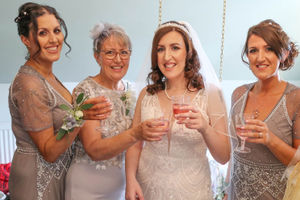 L-R Joe with her mother and sisters