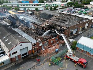 Supporting image for story: Watch: Aftermath of 20-tonne tyre blaze near West Bromwich as firefighters' efforts continue
