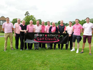 Supporting image for story: Wolves heroes swap gold and black for pink in golf fundraiser