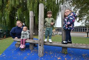 Wrekin Primary School and Nursery in Wellington. Pictured (left to right): Nursery manager Hannah Barnett, Phoebe, Sasha and Ivy