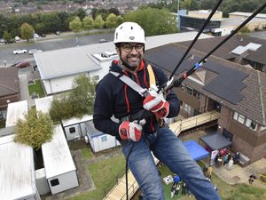 Supporting image for story: Hospital heroes descend Shrewsbury ward buildings and raise large amount of money for charity