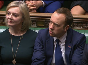 Matt Hancock, pictured right at PMQs, said ‘targets have to be clinically appropriate’