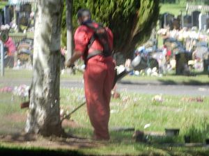 The workman nearby.
Picture courtesy of @RoystonPorter