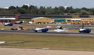 The small aircraft was involved in an emergency landing this afternoon