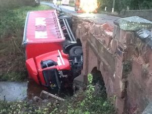 Supporting image for story: B4176 near Telford reopens three months after lorry bridge crash