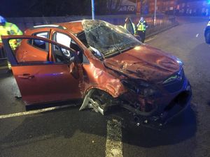 Supporting image for story: Driver flees as car crumpled in Christmas Day smash