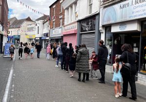 There were big queues outside Baker & Son Schoolwear in Wellington as parents prepare to send their children back to school this week