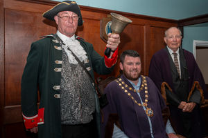 The Town Crier announces the New Mayor & Deputy