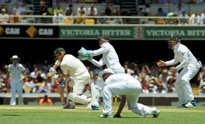 Australia's David Warner bats