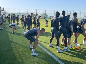 Wolves training shenanigans