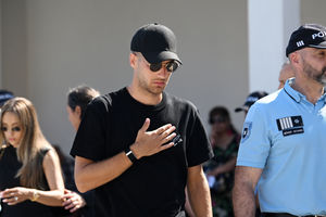 Portugal and Manchester United player Diogo Dalot arrives at the wake of Diogo Jota being held at Sao Cosme Chapel in the town of Gondomar near Porto