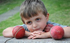 Three-year-old Tom Houlston, who is not allowed to go into his grandmother's garden