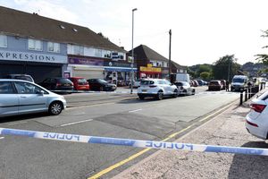 Police cordon off the road in Great Barr