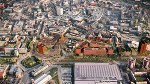 An illustrative aerial view of the proposed regeneration project in Wolverhampton city centre. Pic: Howells/ECF. Permission for reuse for all LDRS partners.