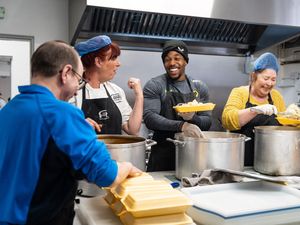 Supporting image for story: Wolves star Adama Traore volunteered at community projects throughout Wolverhampton 