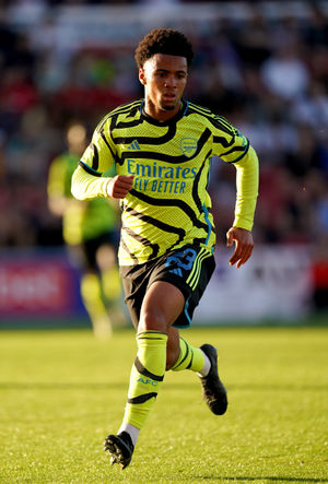 Ethan Nwaneri during the EFL Trophy group stage