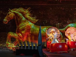 Supporting image for story: In Pictures: People cheer as fireworks and drummers mark the start of a new year