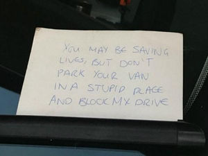 Supporting image for story: Disgruntled resident condemned by Express & Star readers after parking note left on ambulance window