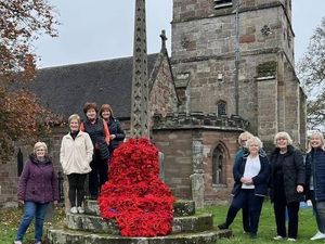 Trysull and Seisdon W.I members with their finished display 