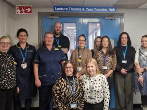 Some of the staff at the care transfer hub.