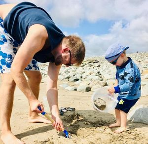 Adam Pettitt saved a woman who got into difficulty in the sea in Wales