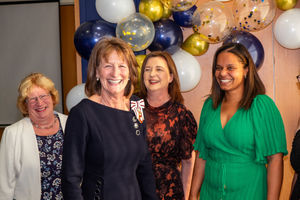 His Majesty’s Lord-Lieutenant of Shropshire, Mrs Anna Turner, (second left) at Foster Carer Celebration with Cllr Ruth Houghton, Shropshire Council Executive Director for People Tanya Miles and Service Manager Erika Ower