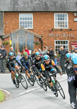 The Tour of Britain passes through Calverhall, near Whitchurch. Photo: Libby Middleton  