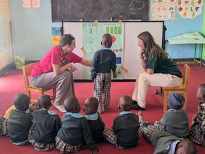 Girl guides from Shropshire helped feed and teach kids at a Maasai school in Tanzania