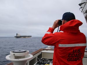 Supporting image for story: Captain and first officer of seized tanker have left UK waters, court told