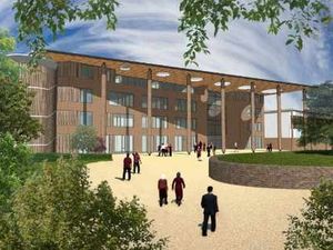 Supporting image for story: Canopy in place at £35m Abraham Darby Academy