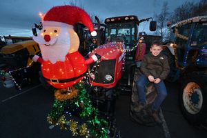 Rhys Evason, aged 12, at the tractor run