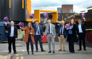 Maria Machancoses, MP Shaun Bailey, Steve Fisher, Tom Westley, MP Jane Stevenson and Councillor Ellis Turrell with the new rail report
