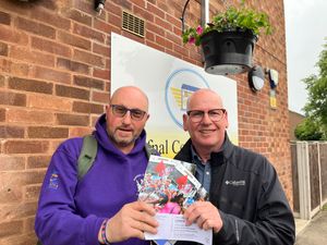 Nigel Jones, chair of Shifnal Carnival Committee, with Mayor of Shifnal Cllr Paul Williamson