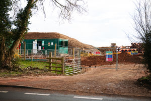 Construction work for an access road for new housing close to where an Aldi could be built 