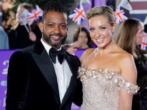 JB Gill and Amy Dowden smiling