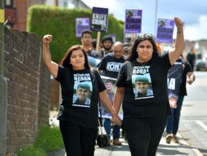 Nikita and Pooja Kanda leading the march held in 2023