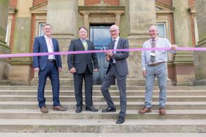 L-R: Matt Moore (CEO at Morro Partnerships), Gary Fulford (CEO at whg), Rt Hon Pat McFadden and Cllr Steve Evans