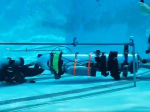 Supporting image for story: Elon Musk demonstrates mini-submarine which he says could save Thai cave boys