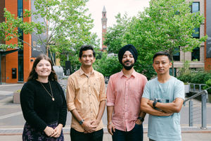 From left: Isobel Mountford, Ashray Goswami, Simranjeet Singh, and Sewon Rai.   