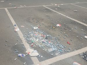 Supporting image for story: Concerns raised over pile of gas canisters dumped on car park