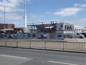 Supporting image for story: Brindley Kia Wolverhampton: New Site Advances with Steelwork Erected 