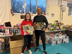 Kerry Morris and Abdul Mozzamdar of Morro supported Birmingham City Mission’s toy appeal recently. 