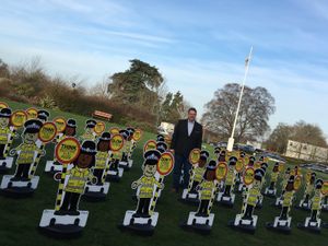 Supporting image for story: Cop this! Cartoon 'mini police officers' to help curb dangerous driving outside Shropshire schools