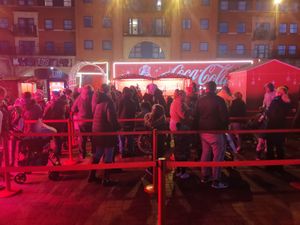 The Coca-Cola truck in Wolverhampton