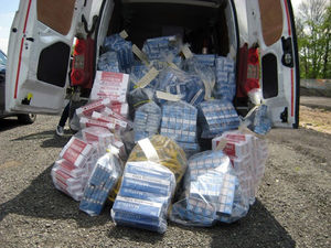 Supporting image for story: Two arrested as £43,000 of illegal cigarettes and tobacco seized during Oswestry shop raid